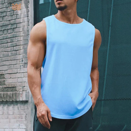 Men's Clothing Bodybuilding Gym T-shirts for Men Basketball Man Sleeveless Shirt  Vest Summer Clothes